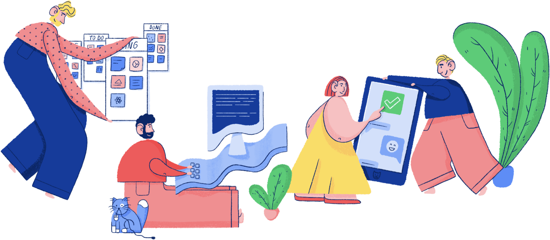 Freelance web developers die samenwerken met klanten